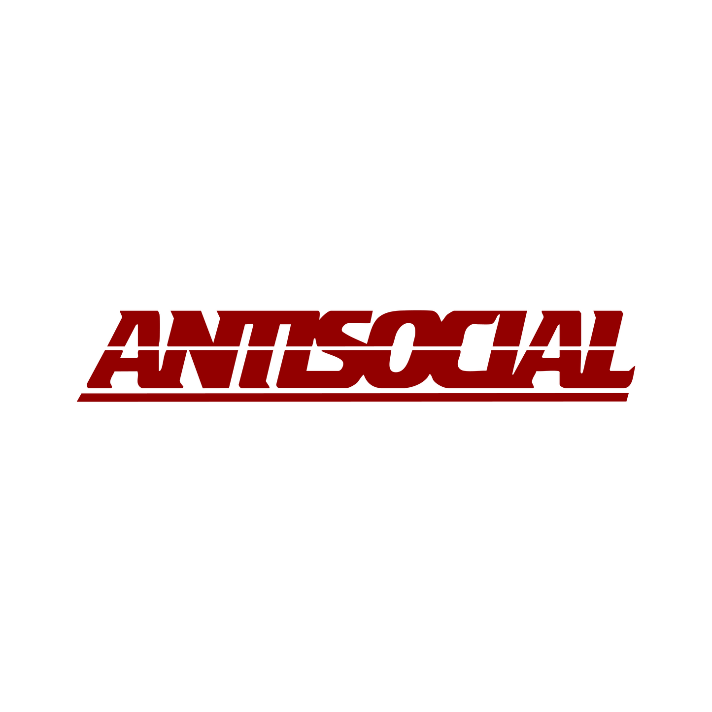 Antisocial Sticker - 18x3 CM