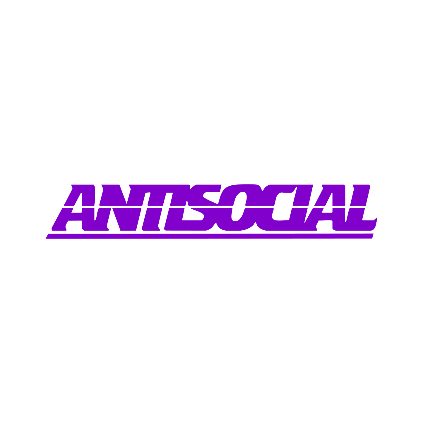 Antisocial Sticker - 18x3 CM