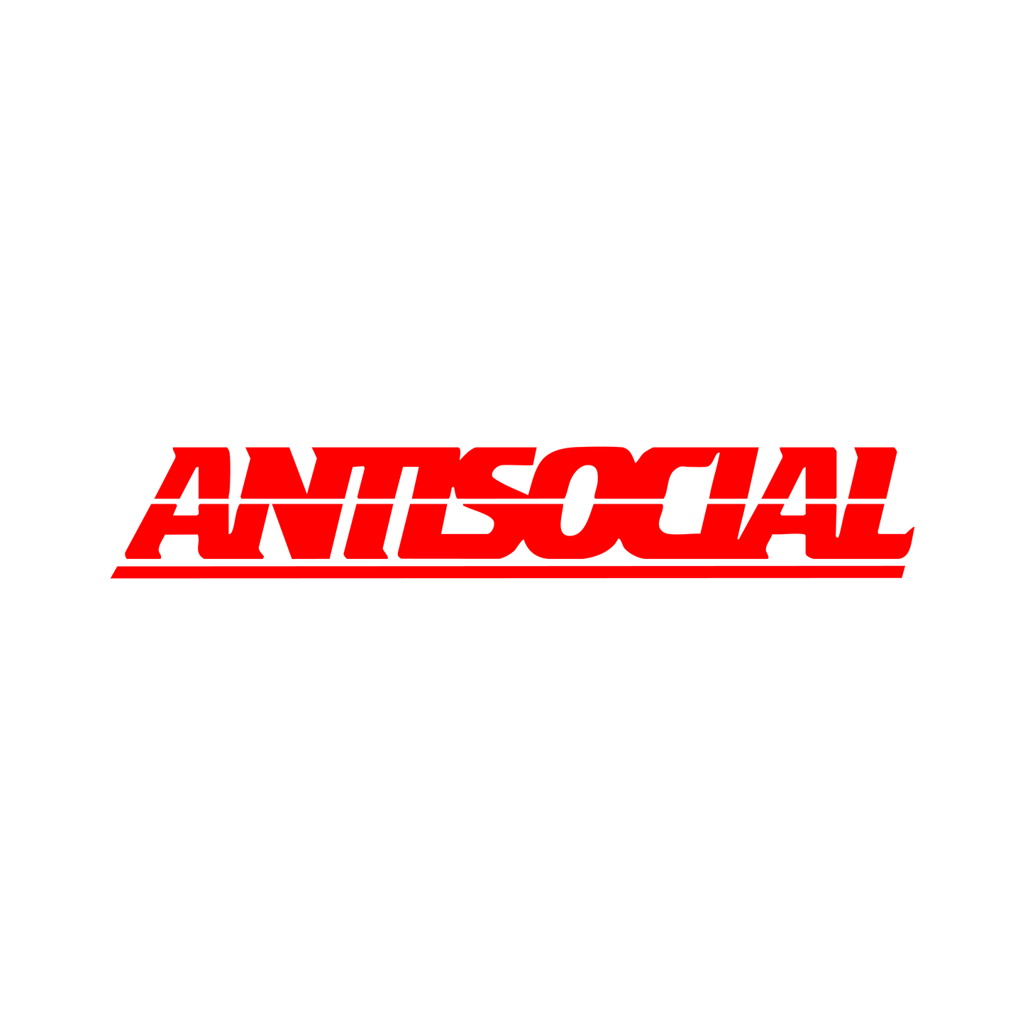 Antisocial Sticker - 18x3 CM