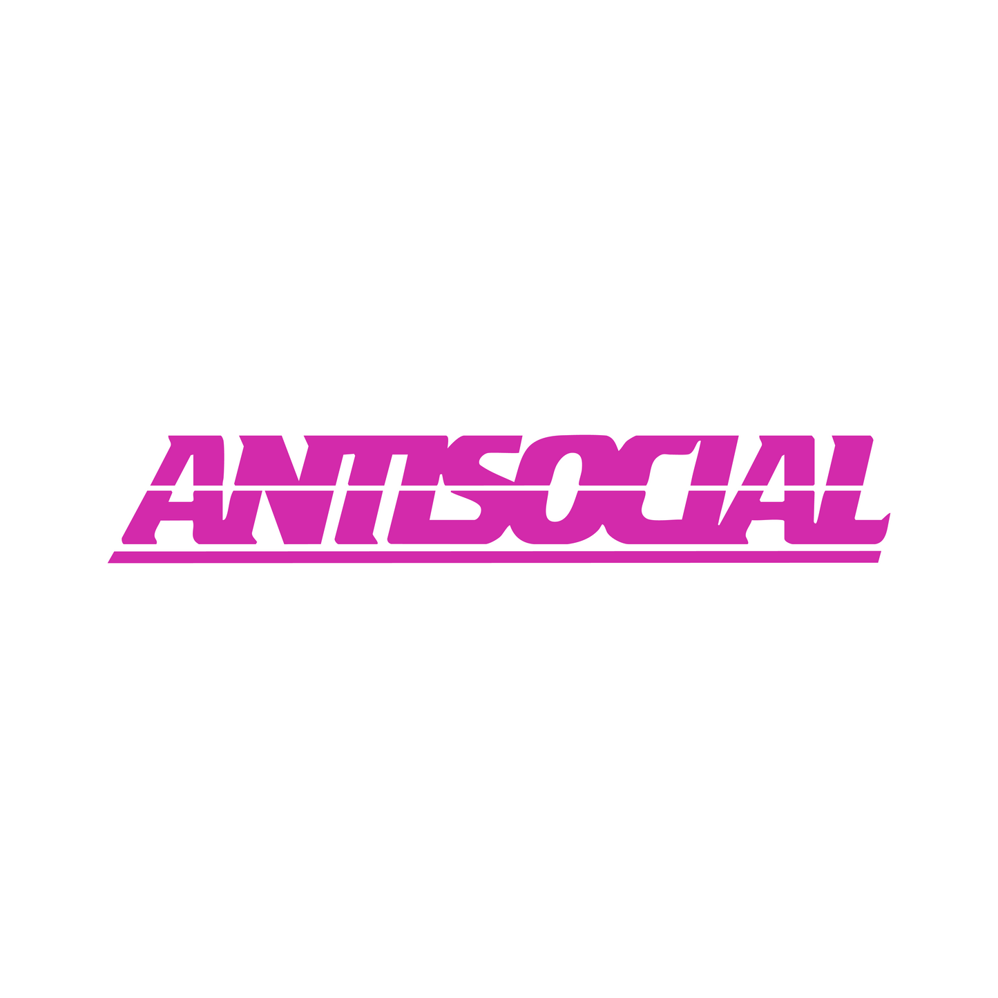 Antisocial Sticker - 18x3 CM
