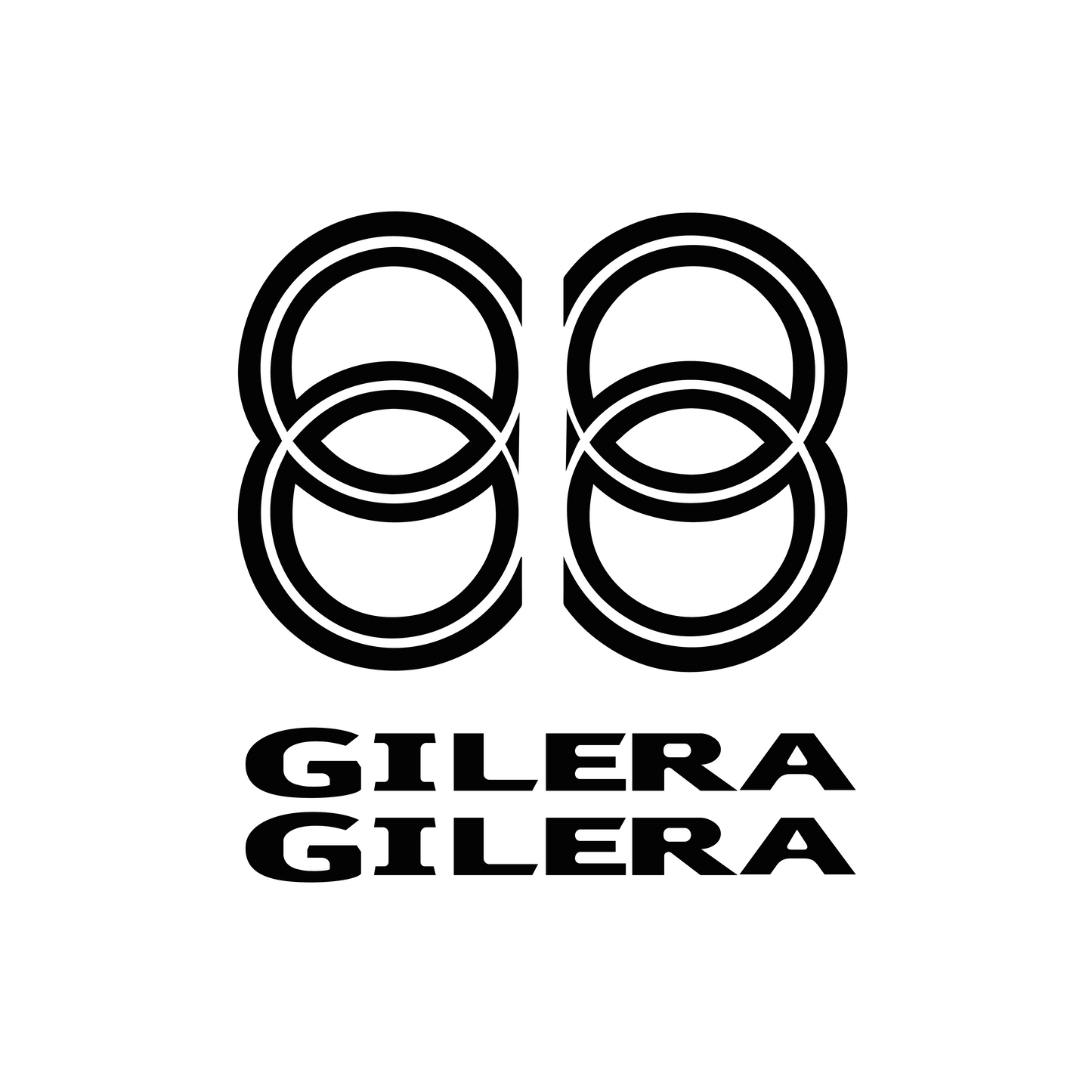 Gilera Logo Stickers Voorkant - Luchtinlaat Kappen / Voorkappeny