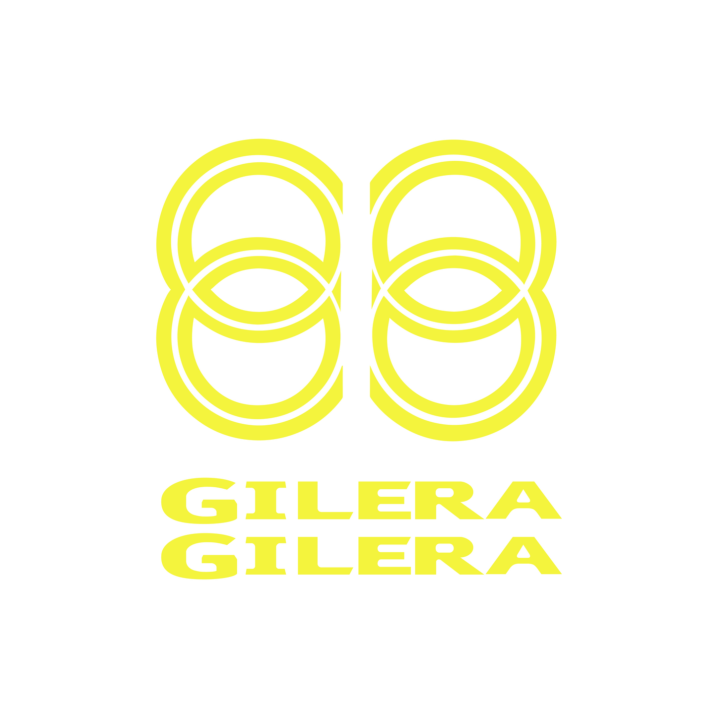 Gilera Logo Stickers Voorkant - Luchtinlaat Kappen / Voorkappeny