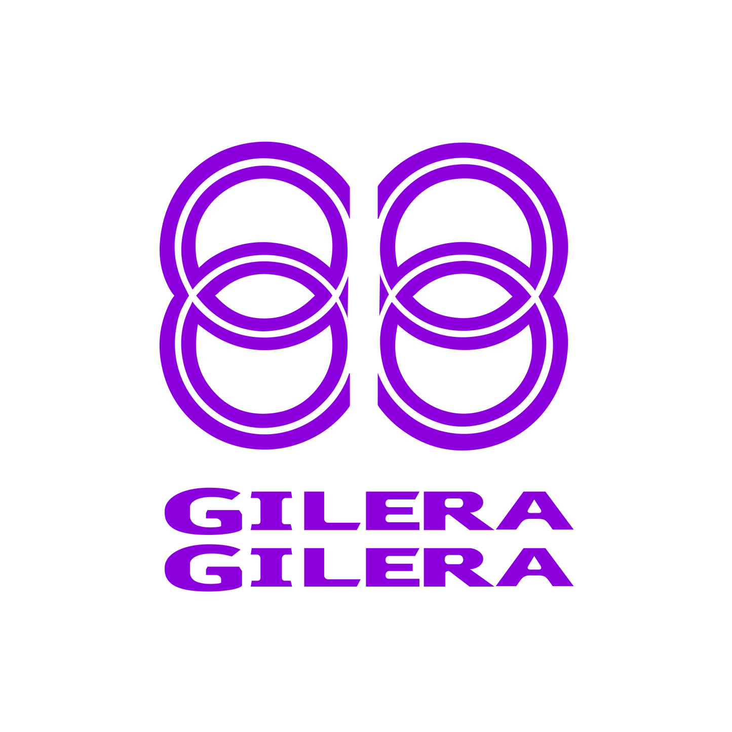 Gilera Logo Stickers Voorkant - Luchtinlaat Kappen / Voorkappeny