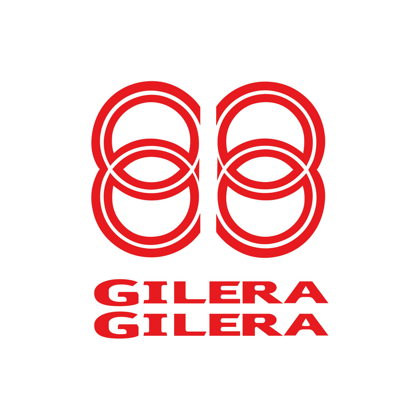 Gilera Logo Stickers Voorkant - Luchtinlaat Kappen / Voorkappeny