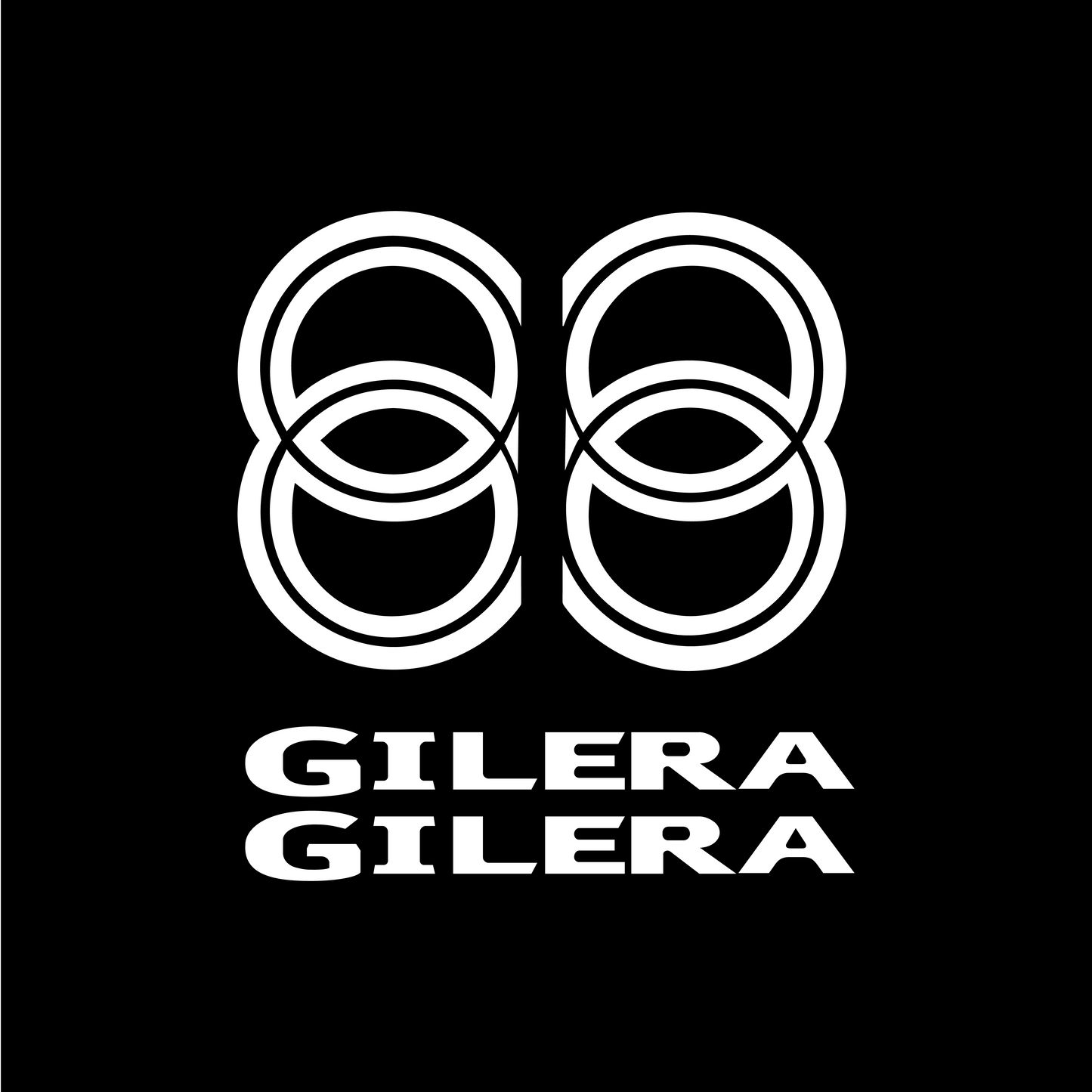 Gilera Logo Stickers Voorkant - Luchtinlaat Kappen / Voorkappeny