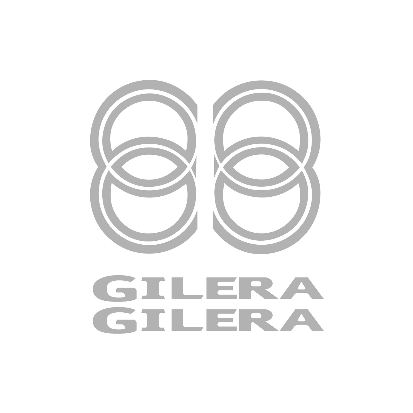 Gilera Logo Stickers Voorkant - Luchtinlaat Kappen / Voorkappeny