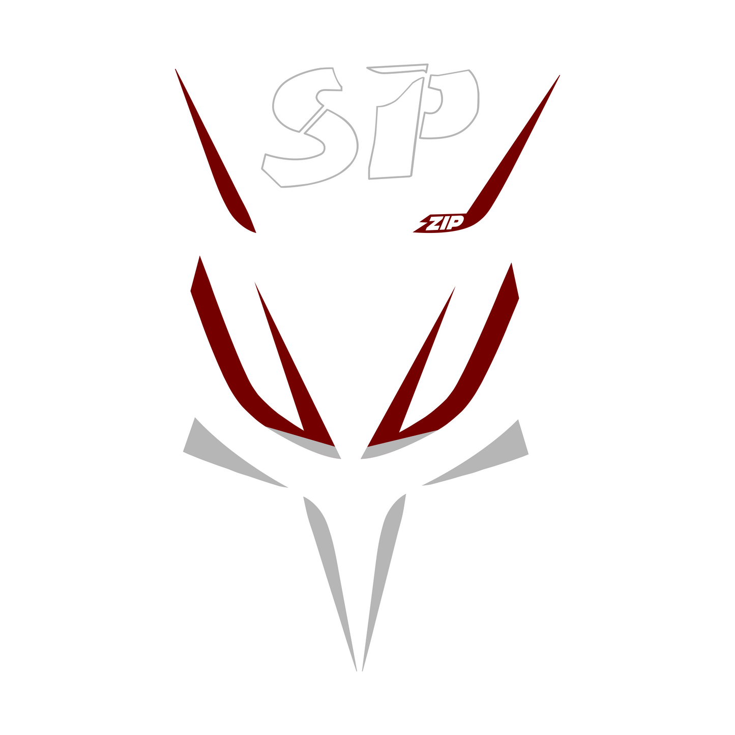 Piaggio Zip SP Stickers Voorkant en Spatbord - Duo Color