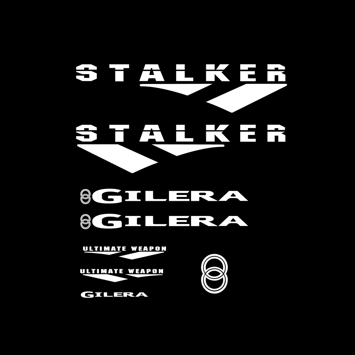 Stickerset Gilera Stalker Ultimate Weapon Origineel Model