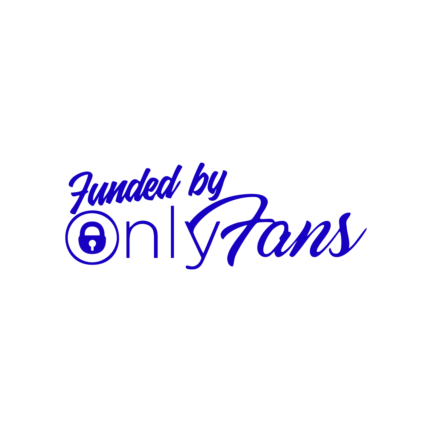 Funded By OnlyFans Sticker - 13x4,6 CM