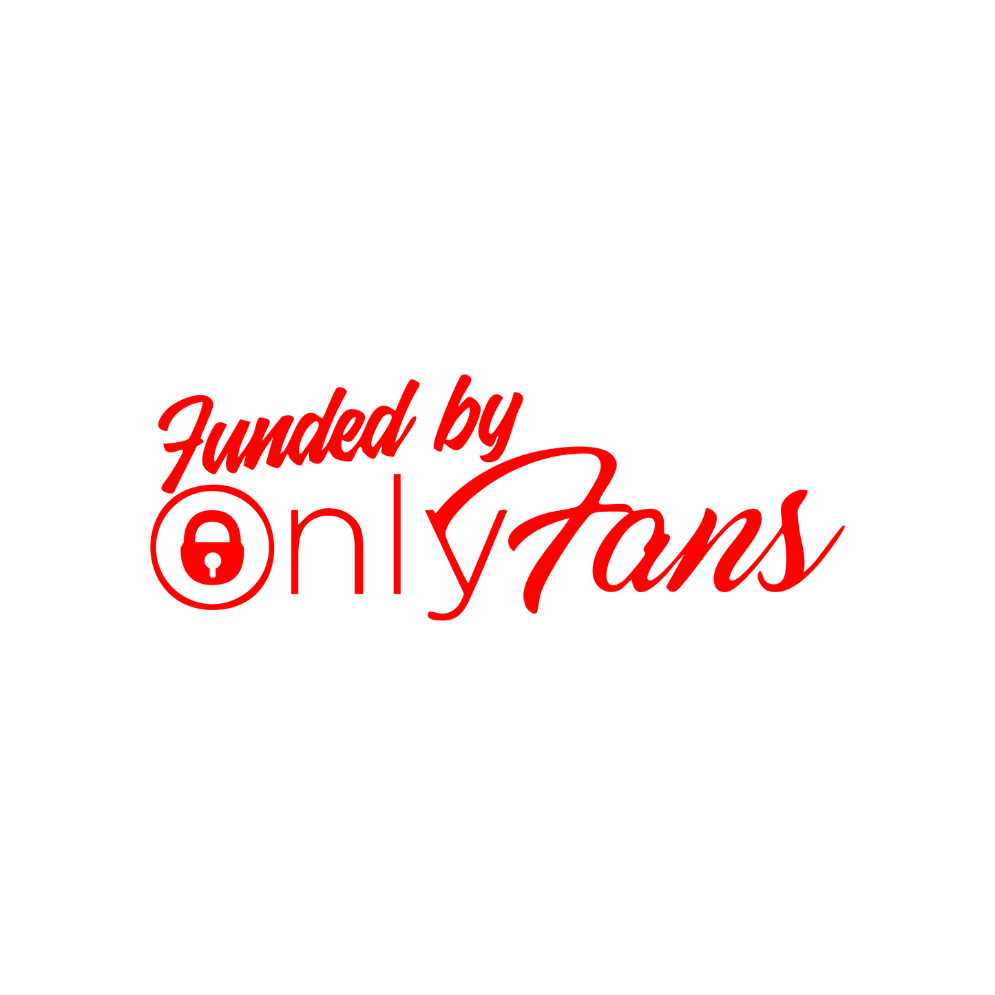 Funded By OnlyFans Sticker - 13x4,6 CM