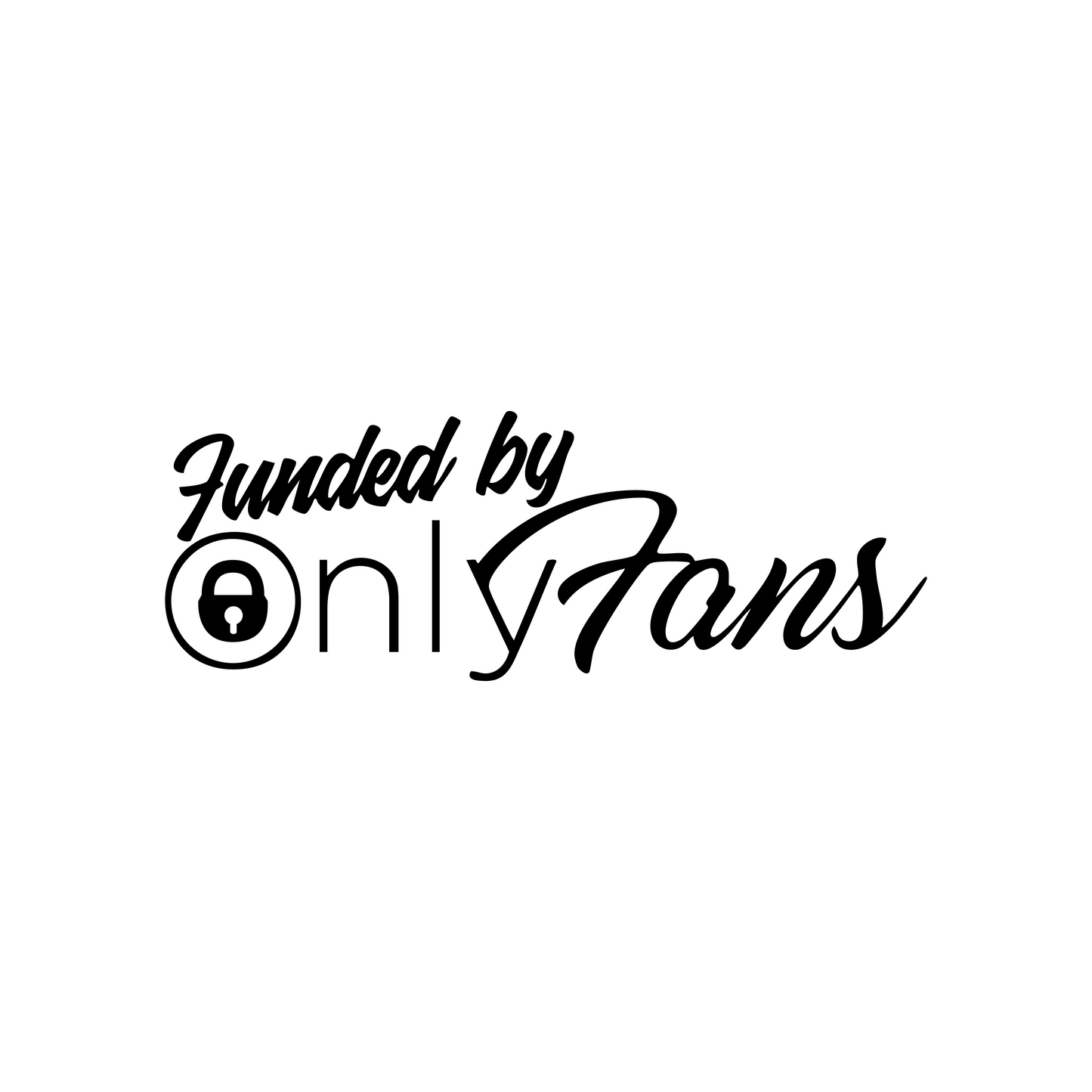 Funded By OnlyFans Sticker - 13x4,6 CM