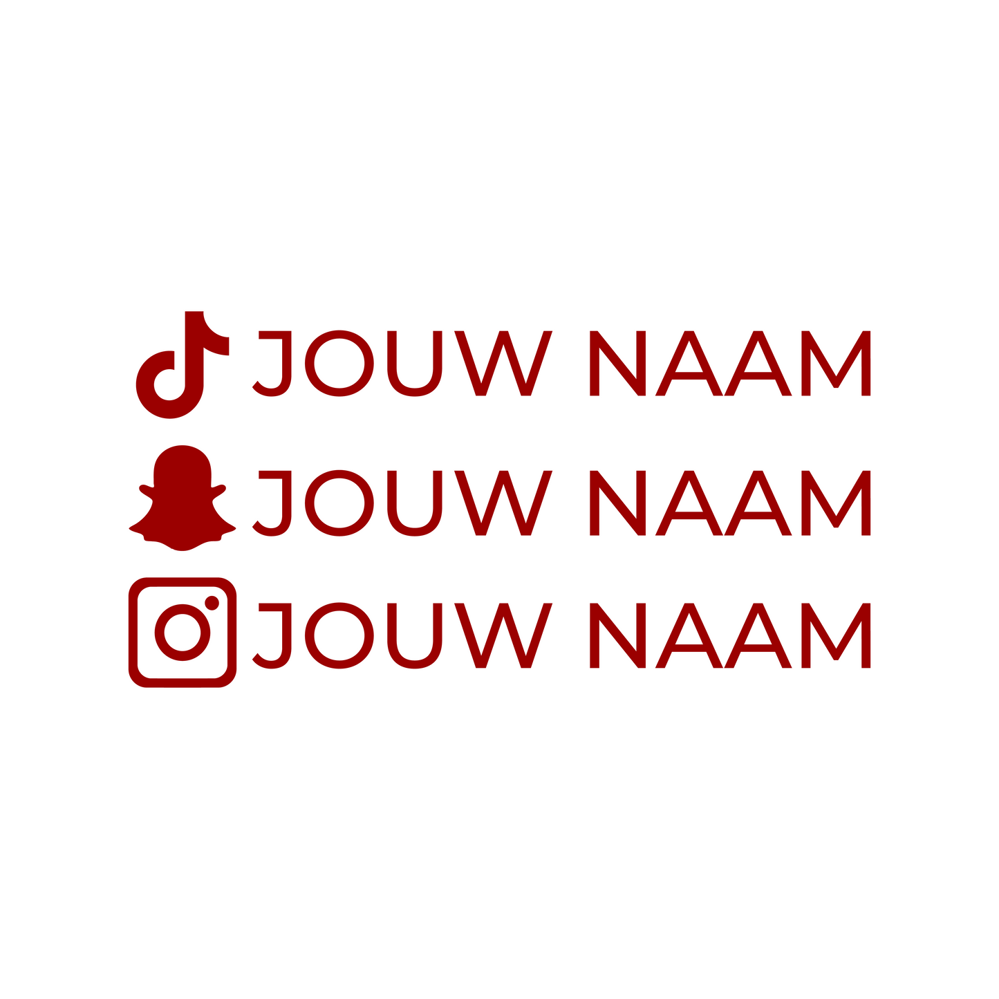 Social Media Sticker - 16x2,4 CM