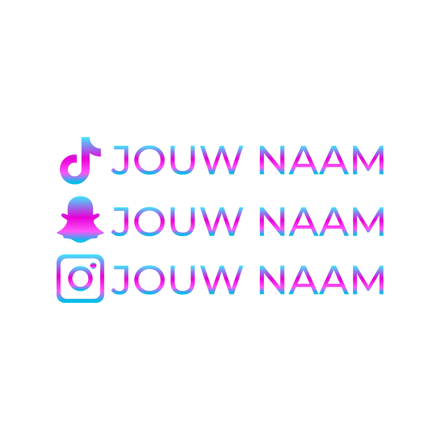 Social Media Sticker - 16x2,4 CM