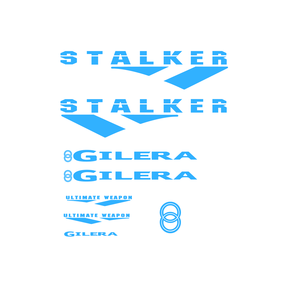 Stickerset Gilera Stalker Ultimate Weapon Origineel Model