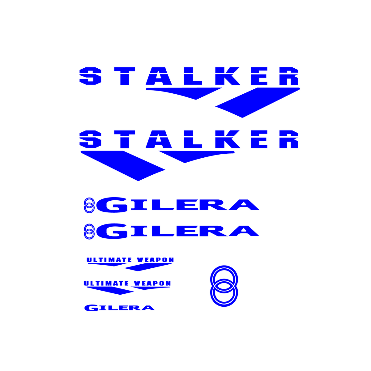Stickerset Gilera Stalker Ultimate Weapon Origineel Model