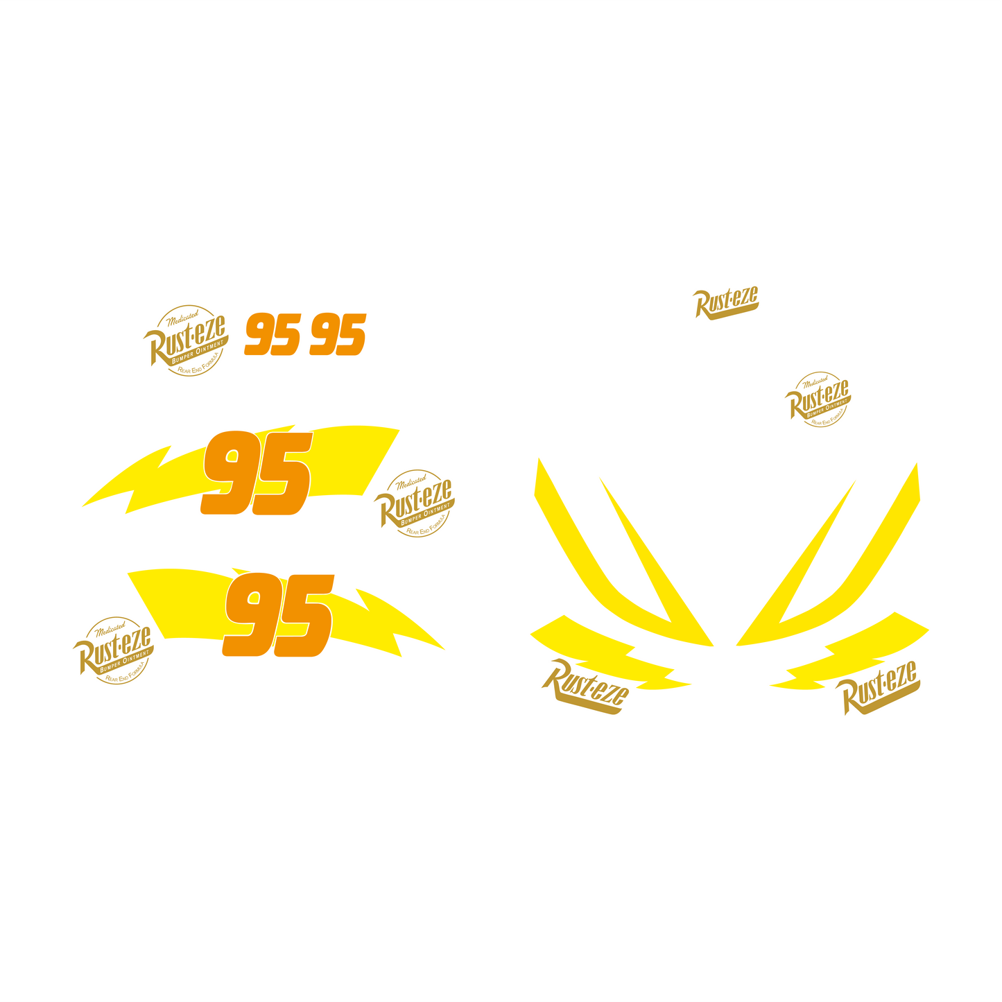 Lightning McQueen Cars Stickerset - Piaggio Zip