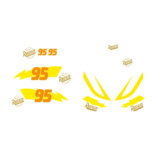 Lightning McQueen Cars Stickerset - Piaggio Zip