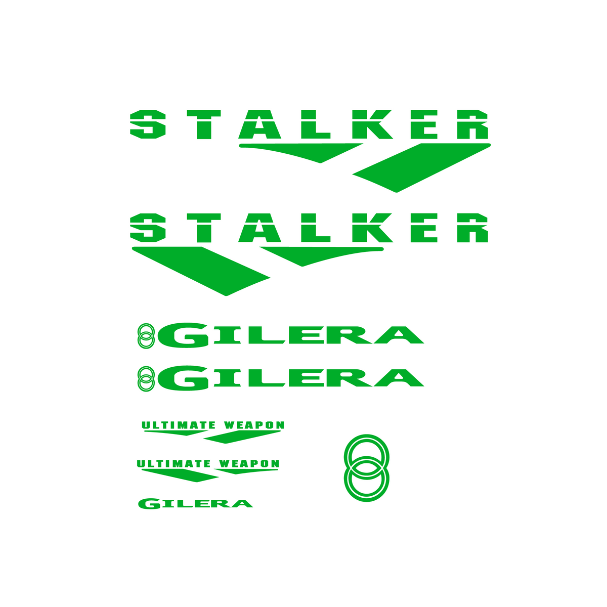 Stickerset Gilera Stalker Ultimate Weapon Origineel Model