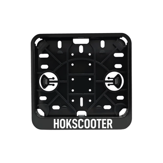 Kentekensticker HOKSCOOTER Wit - 9x1,5CM