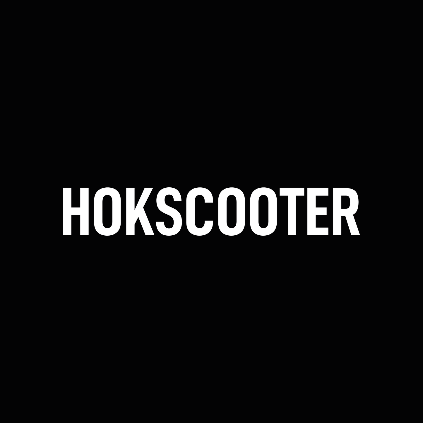 Kentekensticker HOKSCOOTER Wit - 9x1,5CM