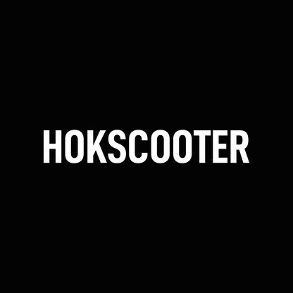 Kentekensticker HOKSCOOTER Wit - 9x1,5CM