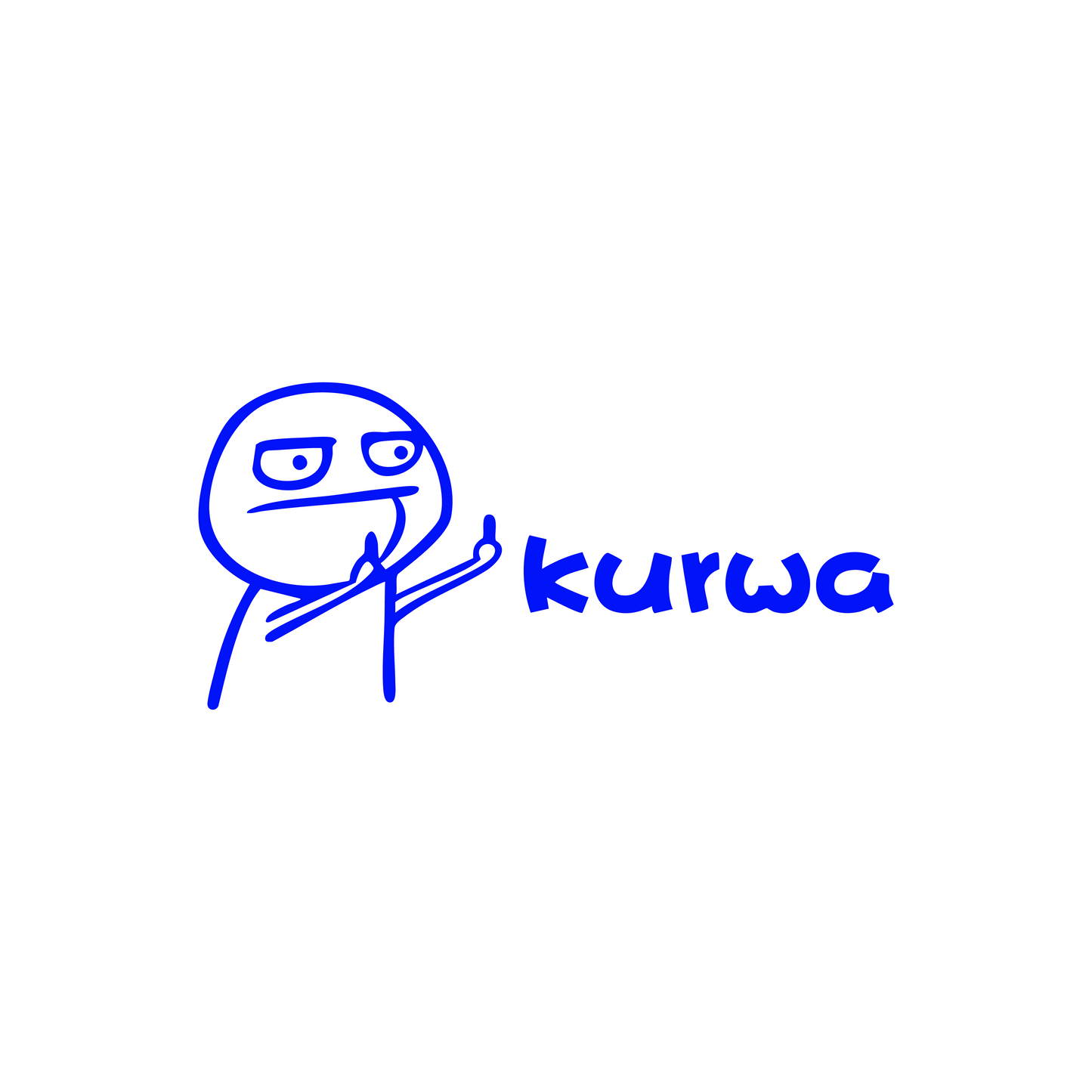 Kurwa Sticker - 16x8 CM