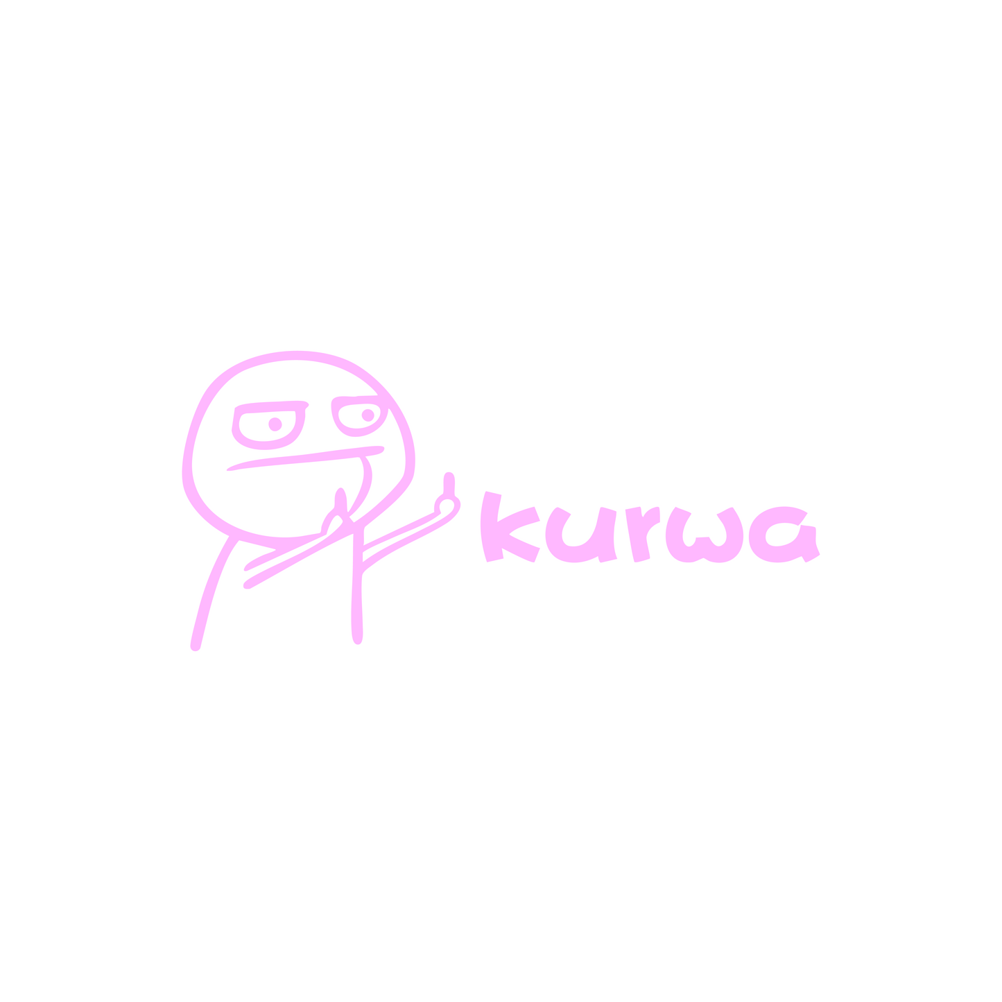 Kurwa Sticker - 16x8 CM