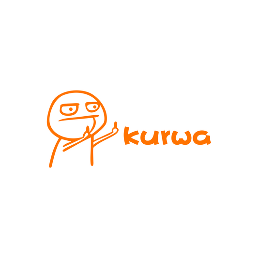 Kurwa Sticker - 16x8 CM