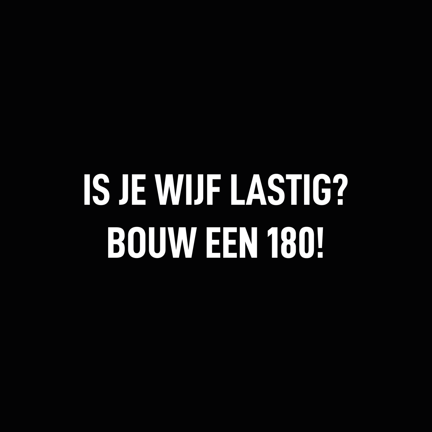 Sticker Bouw Een 180 Wit - 12x5CM