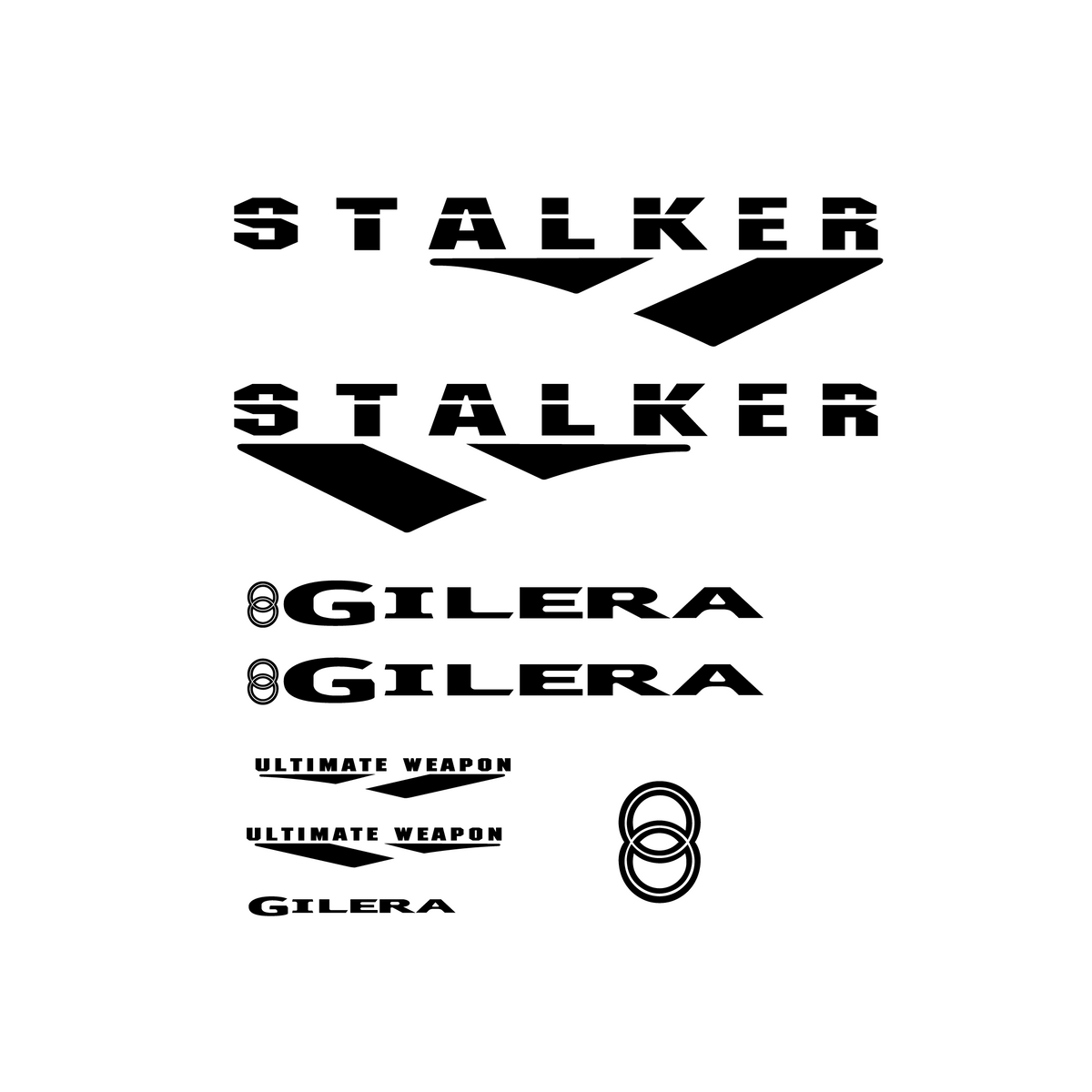 Stickerset Gilera Stalker Ultimate Weapon Origineel Model