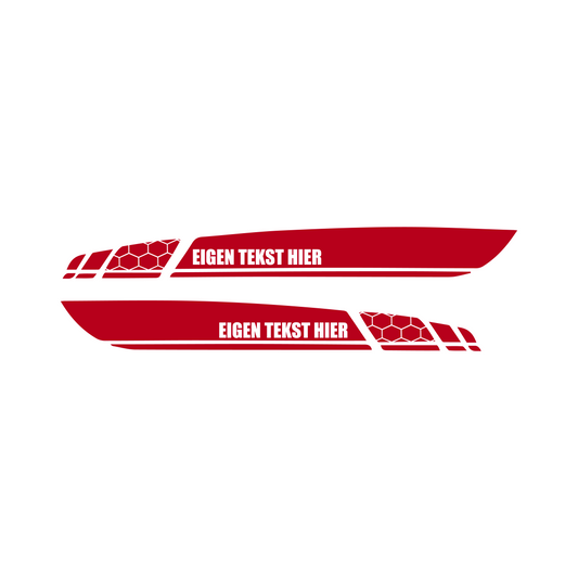 Stickers Zijscherm Eigen Tekst - Vespa Sprint