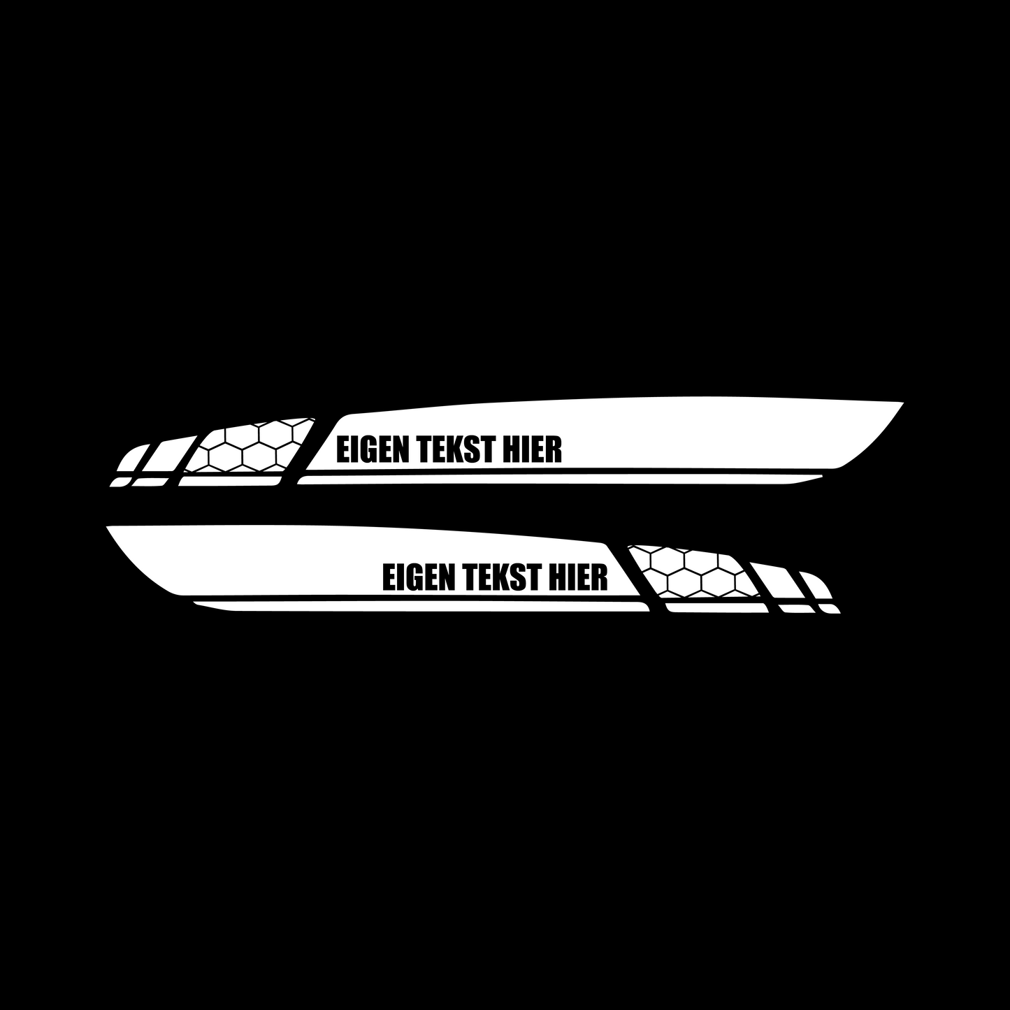 Stickers Zijscherm Eigen Tekst - Vespa Sprint