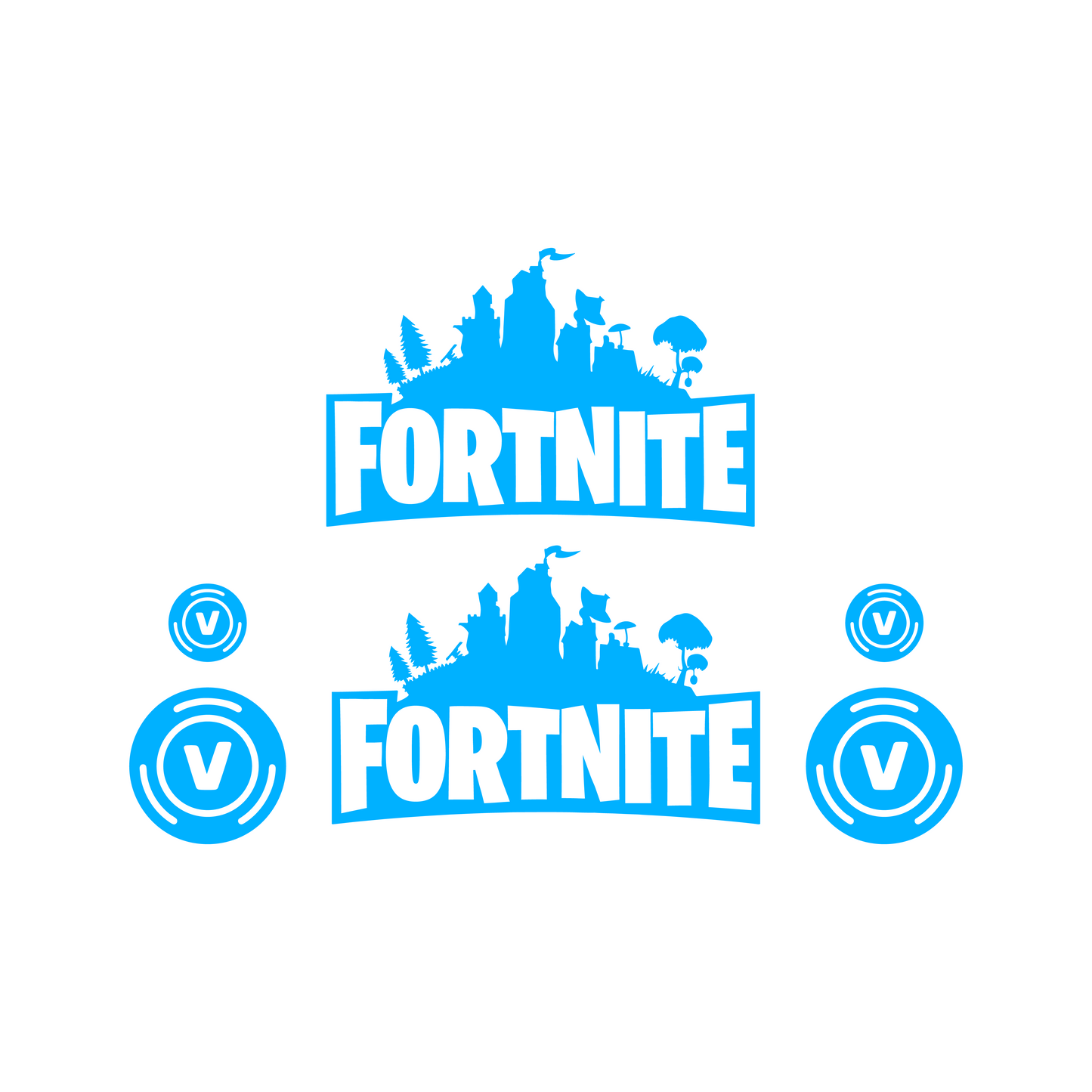 Fortnite Stickerset Achterkap - Piaggio Zip