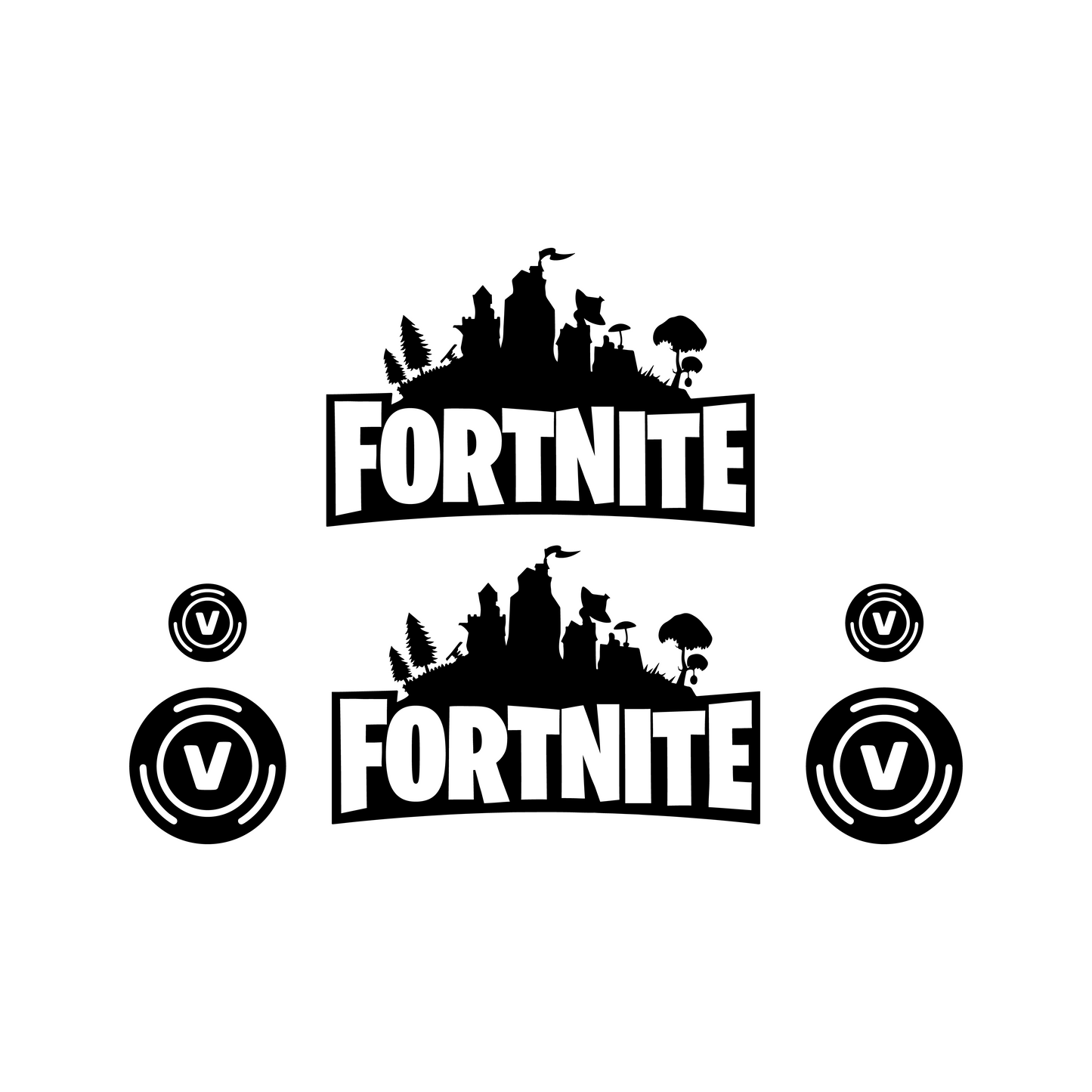 Fortnite Stickerset Achterkap - Piaggio Zip